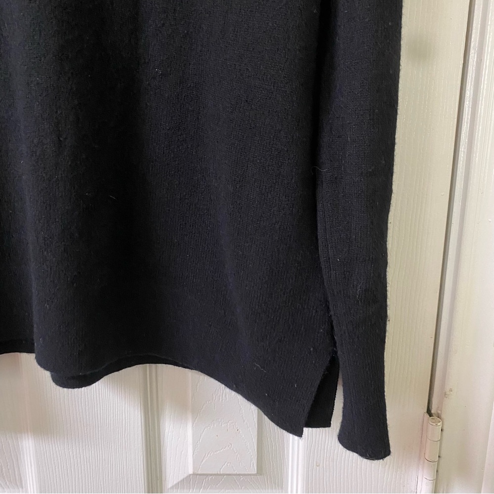 Allude 100% Cashmere Black V-Neck Pullover Womens Size XL Eco-Friendly Sweater - Picture 4 of 12